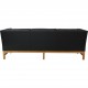 Erik Jørgensen EJ-315 3.seater sofa in newly reupholstered in black bizon leather