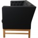 Erik Jørgensen EJ-315 3.seater sofa in newly reupholstered in black bizon leather