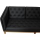 Erik Jørgensen EJ-315 3.seater sofa in newly reupholstered in black bizon leather