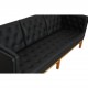 Erik Jørgensen EJ-315 3.seater sofa in newly reupholstered in black bizon leather