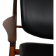 Finn Juhl France Lounge chair in black prestige leather and walnut