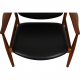 Finn Juhl France Lounge chair in black prestige leather and walnut