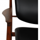 Finn Juhl France Lounge chair in black prestige leather and walnut