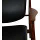 Finn Juhl France Lounge chair in black prestige leather and walnut