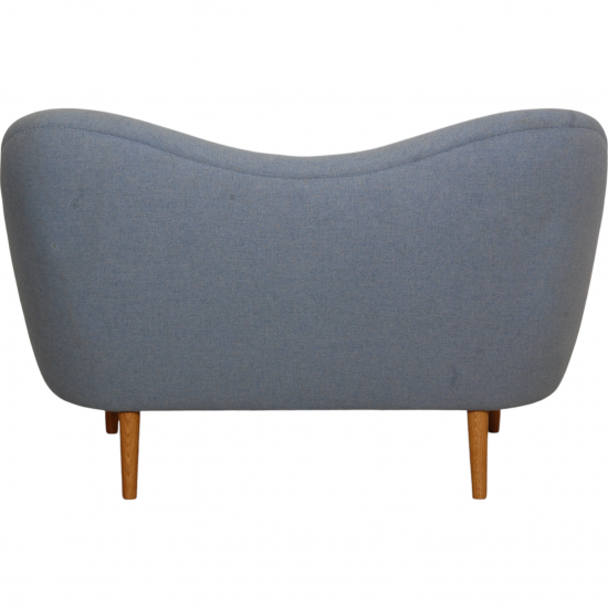 Finn Juhl 4600 Sofa in blue fabric