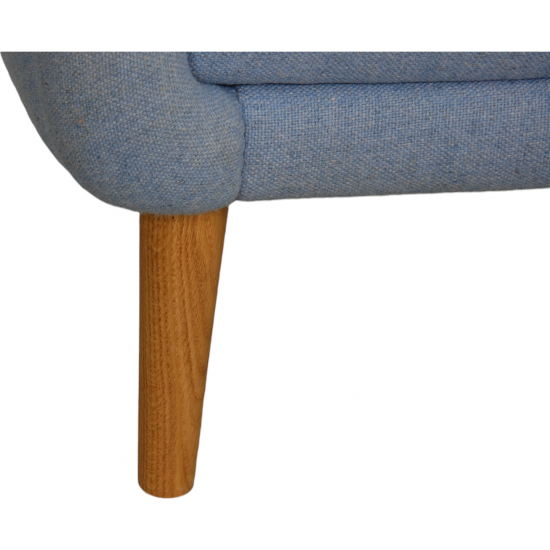 Finn Juhl 4600 Sofa in blue fabric