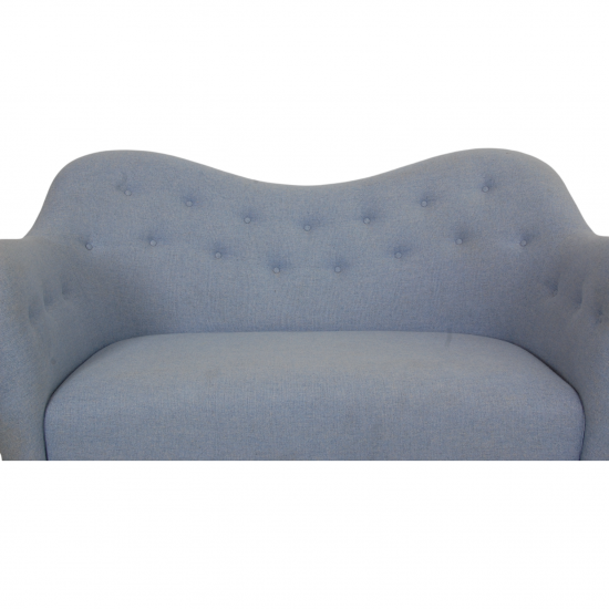 Finn Juhl 4600 Sofa in blue fabric