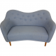 Finn Juhl 4600 Sofa in blue fabric