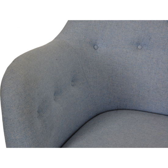 Finn Juhl 4600 Sofa in blue fabric