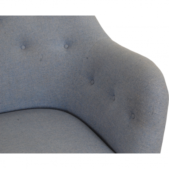 Finn Juhl 4600 Sofa in blue fabric