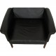 Finn Juhl Jupiter lounge chair in black leather