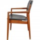 Finn Juhl armchair model 196 in black leather