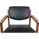 Finn Juhl armchair model 196 in black leather