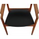 Finn Juhl armchair model 196 in black leather