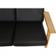 Hans Wegner 3.seater GE-290 sofa in black bizon leather 81