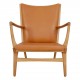 Hans Wegner AP-16 chair of oak and cognac anilin leather