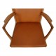 Hans Wegner AP-16 chair of oak and cognac anilin leather