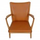 Hans Wegner AP-16 chair of oak and cognac anilin leather