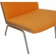 Hans Wegner AP-40 lounge chair in orange fabric