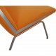 Hans Wegner AP-40 lounge chair in orange fabric