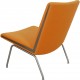 Hans Wegner AP-40 lounge chair in orange fabric