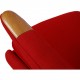 Hans Wegner Papa bear chair in red fabric