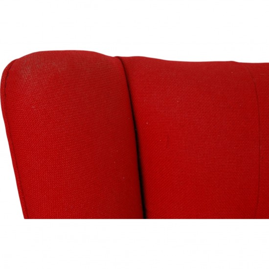 Hans Wegner Papa bear chair in red fabric