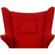 Hans Wegner Papa bear chair in red fabric