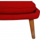 Hans Wegner Papa bear chair in red fabric