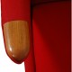 Hans Wegner Papa bear chair in red fabric