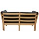 Hans Wegner GE-280 2.seater sofa in black leather