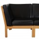 Hans Wegner GE-280 2.seater sofa in black leather