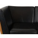 Hans Wegner GE-280 2.seater sofa in black leather