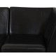 Hans Wegner GE-280 2.seater sofa in black leather