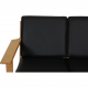 Hans Wegner 2.seater GE-290 sofa in black bizon leather