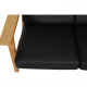 Hans Wegner 2.seater GE-290 sofa in black bizon leather