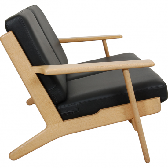 Hans Wegner 2-personers GE-290 sofa i sort bizon læder