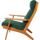 Hans Wegener GE-290a lounge chair of walnut