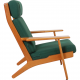 Hans Wegener GE-290a lounge chair of walnut