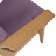 Hans Wegner Ge-290 lounge chair in purple fabric