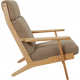 Hans Wegner GE-290a loungestol i Lye cognac hynder og skum