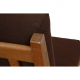 Hans Wegner GE-370 chair with brown cushions