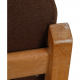 Hans Wegner GE-370 chair with brown fabric cushions