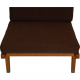 Hans Wegner GE-370 chair with brown fabric cushions