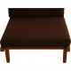 Hans Wegner GE-370 chair with brown fabric cushions