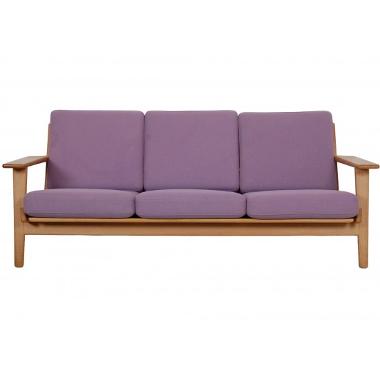 Hans Wegner GE-290 3.seater sofa in purple fabric