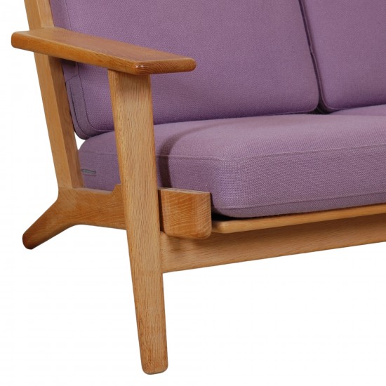 Hans Wegner GE-290 3.seater sofa in purple fabric