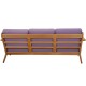 Hans Wegner GE-290 3-personers sofa i lilla stof