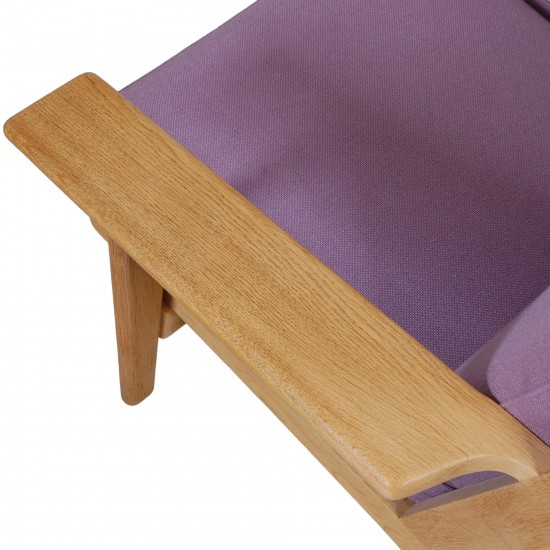 Hans Wegner GE-290 3.seater sofa in purple fabric