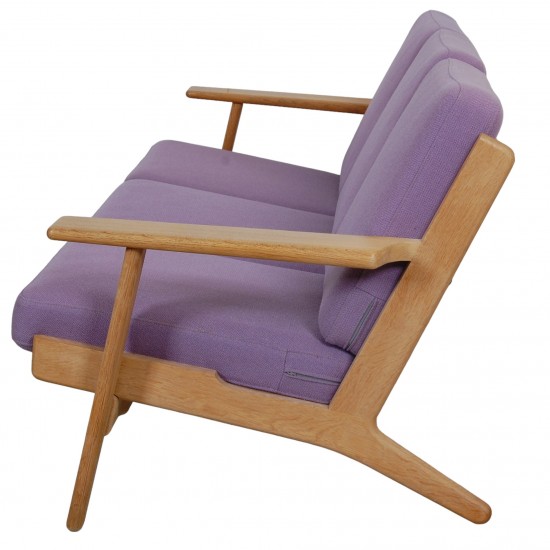 Hans Wegner GE-290 3.seater sofa in purple fabric